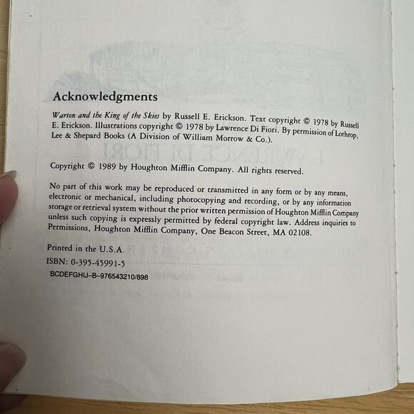 Warton And The King Of The Skies By Russell E Erickson Paperback Vintage 1989 - Picture 3 of 9